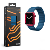 Nextone Next One Apple Watch S1/2/3/4/5/SE1/6/7/8/9/10/SE2 Bőr Okosóra szíj 42/44/45 mm - Kék (AW-4244-LTHR-BLU)