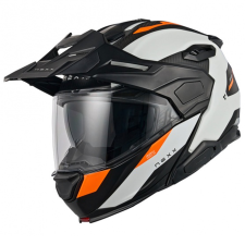 Nexx X.Lifecountry Terra felnyitható motoros bukósisak matt fehér-narancssárga bukósisak