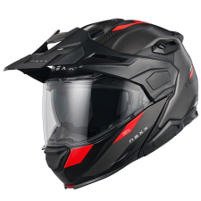 Nexx X.Lifecountry Terra felnyitható motoros bukósisak  matt szürke-piros bukósisak