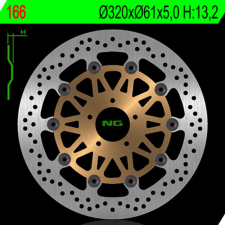 NG BRAKES Lebegő féktárcsa - 166 motorkerékpár féktárcsa