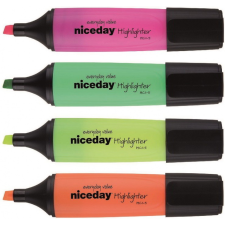 Niceday 1-5mm Szövegkiemelő készlet - Vegyes színek (4 db / csomag) filctoll, marker