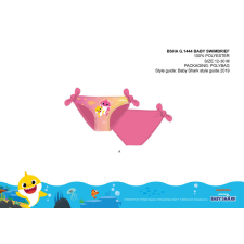 Nickelodeon Baby Shark baba fürdőruha alsó kislányoknak - rózsaszín - 98 gyerek fürdőruha