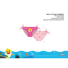 Nickelodeon Baby Shark baba fürdőruha alsó kislányoknak - világosrózsaszín - 86