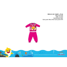 Nickelodeon Baby Shark baba pizsama - jersey pamut pizsama - pink - 86 gyerek hálóing, pizsama