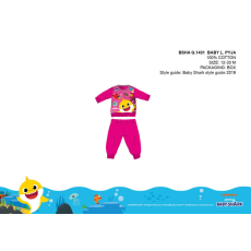 Nickelodeon Baby Shark baba pizsama - jersey pamut pizsama - pink - 86
