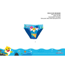 Nickelodeon Baby Shark fürdő alsó kisfiúknak - középkék - 116