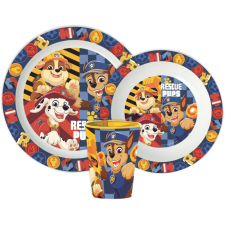 Nickelodeon Mancs Őrjárat étkészlet, micro műanyag szett 260 ml-es pohárral Nr6 babaétkészlet