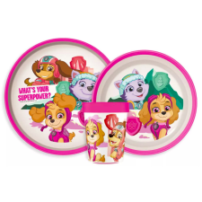 Nickelodeon Mancs Őrjárat Superpowers csúszásmentes étkészlet, micro műanyag szett Nr3 babaétkészlet