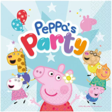 Nickelodeon Peppa malac szalvéta 16 DARABOS, 33x33 cm Nr2 party kellék