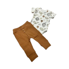 Nicol 2 Részes Szett - Fehér/Barna Bálnás 86 babaruha szett