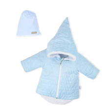 Nicol Téli baba kabát sapkával Nicol Kids Winter kék babakabát, overál, bundazsák