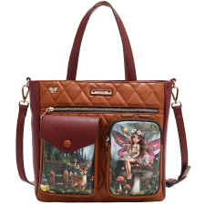  Nicole Lee Női Válltáska -Steppelt  -NK13010- Barna- kézitáska és bőrönd