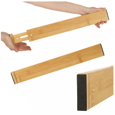 Nie Fiókszervező állítható bambusz szeparátor 56x6x1.5cm 1 db papírárú, csomagoló és tárolóeszköz