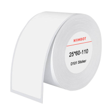 Niimbot 25 x 60 mm Címke hőtranszferes nyomtatóhoz (110 címke / tekercs) - Fehér etikett