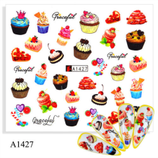 NiiZA Körömmatrica - A1427 muffin körömdíszítő