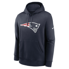 Nike club fleece pullover hoodie - nfl new england patriots pulóver férfi kék l