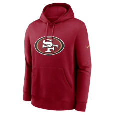 Nike club fleece pullover hoodie - nfl san francisco 49ers pulóver férfi piros xxl