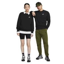 Nike Club Ft Crw blúz BV2666010 férfi Fekete XXL férfi pulóver, kardigán