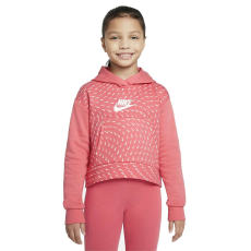 Nike Kapucnis pulóver Nike G NSW Flc Aop kapucnis pulóver DM8231603 Rózsaszín XS gyerekeknek