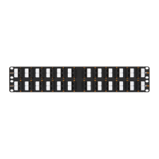 Nikomax - Döntött UTP Patch panel, Cat.5e, szerszámmal szerelhető, 2U - NMC-RP48UD2-AN-2U-BK egyéb hálózati eszköz