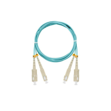 Nikomax OM3 Száloptikás Kábel 10m Blue kábel és adapter