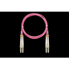 Nikomax Optikai patch kábel LC Duplex 10m - Magenta kábel és adapter