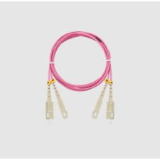 Nikomax Optikai patch kábel SC - SC, MM 50/125, duplex, 2m, magenta kábel és adapter