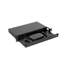 Nikomax optikai patch panel 48 port 1U 19" fekete (NMF-RP48LC-CS-1U-BK) (NMF-RP48LC-CS-1U-BK) asztali számítógép kellék