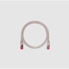 Nikomax Patch kábel S/FTP CAT6a LSOH, 1m, szürke kábel és adapter