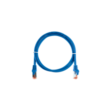 Nikomax Patch kábel S/FTP CAT6a LSOH, Essential Series, 20m, kék kábel és adapter