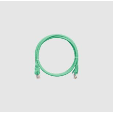 Nikomax Patch kábel UTP, CAT5e, LSZH, 0,5m, zöld kábel és adapter
