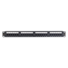 Nikomax UTP patch panel cat.6 24 port 19" 1U (NMC-RP24UE2-ES-1U-BK) (NMC-RP24UE2-ES-1U-BK)