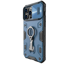 Nillkin Apple iPhone 14 Pro Max Nillkin Camshield Armor Pro gyűrűs ütésálló tok kameravédővel, Kék mobiltelefon kellék