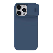 Nillkin Apple iPhone 15 Pro Max, Nillkin Camshield Silky mobiltok, kameravédő, Kék tok és táska