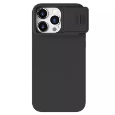 Nillkin Apple iPhone 15 Pro, Szilikon tok, közepesen ütésálló, kamera védelem, Magsafe töltővel kompatibilis, Nillkin CamShield Silky Magnetic, fekete tok és táska