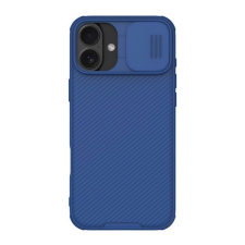 Nillkin Apple iPhone 16 Plus camshield pro szilikon telefonvédő (ütésállóság, kameravédő, csíkos) sötétkék tok és táska