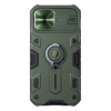 Nillkin Camshield ARMOR  műanyag telefonvédő ( Apple iPhone 12 Pro szilikon belső, közepesen ütésálló) sötétzöld