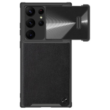 Nillkin CamShield Leather hátlap csúsztatható kameravédelem Samsung Galaxy S23 Ultra fekete tok és táska