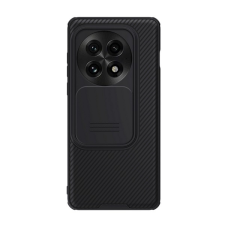 Nillkin CAMSHIELD PRO szilikon telefonvédő (ütésállóság, kameravédő, csíkos) FEKETE OnePlus 13 5G tok és táska