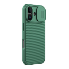 Nillkin CAMSHIELD PRO szilikon telefonvédő (ütésállóság, kameravédő, csíkos) SÖTÉTZÖLD Apple iPhone 17 tok és táska