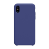 Nillkin FLEX PURE szilikon telefonvédő (ultravékony, környezetbarát, mikrofiber plüss belső, matt) SÖTÉTKÉK [Apple iPhone XS 5.8] (5996457779857)