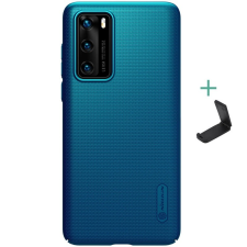 Nillkin Huawei P40, Műanyag hátlap védőtok, stand, Nillkin Super Frosted, zöldes-kék tok és táska