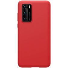 Nillkin Huawei P40, Szilikon tok, gumírozott, Nillkin Flex Pure, piros tok és táska