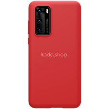 Nillkin Huawei P40, Szilikon tok, gumírozott, Nillkin Flex Pure, piros tok és táska