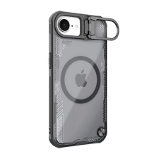 Nillkin ICEBLADE PROP szilikon telefonvédő (ütésállóság, kitámasztó, MagSafe) FEKETE Apple iPhone 16e tok és táska