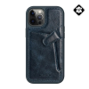 Nillkin iPhone 12 Pro Max NILLKIN AOGE műanyag telefonvédő valódi bőr hátlap, kártyazseb, SÖTÉTKÉK