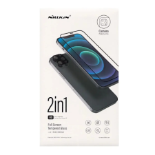 Nillkin képernyővédő üveg 2in1 (3D, 0.33mm, 9H + kameravédő fólia) FEKETE mobiltelefon kellék