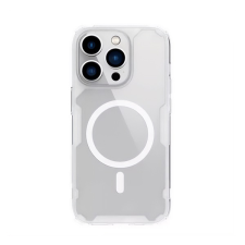 Nillkin NATURE PRO MAGNETIC műanyag telefonvédő (közepesen ütésálló, légpárnás sarok, Magsafe rögzítés) ÁTLÁTSZÓ Apple iPhone 15 Pro tok és táska