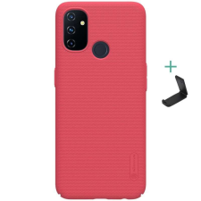 Nillkin OnePlus Nord N100, Műanyag hátlap védőtok, stand, Nillkin Super Frosted, piros tok és táska
