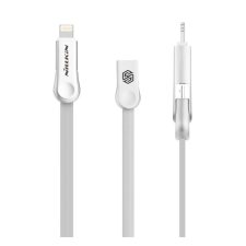 Nillkin Plus III USB-A apa - Micro USB / Lightning 8pin apa Adat és töltőkábel - Fehér (1m) kábel és adapter